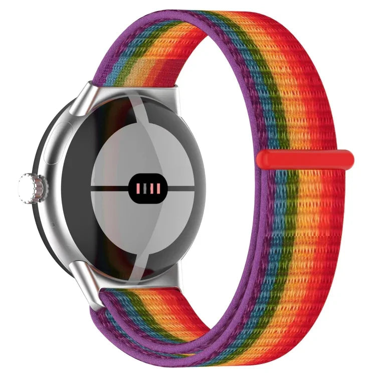 Metallkopf-Nylon-Armband für Google Pixel Watch 4 / 3 / 2 / 1 (41 mm)