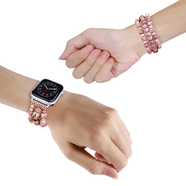 Einfaches Bodhi-Perlen-Uhrenarmband, für Apple Watch Ultra 49 mm / Serie 8 &amp; 7 45 mm, für Apple Watch Serie 8 &amp; 7 41 mm
