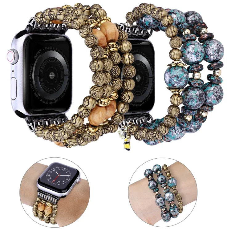 Rosenperlen-Uhrenarmband, für Apple Watch Ultra 49 mm / Serie 8 &amp; 7 45 mm, für Apple Watch Serie 8 &amp; 7 41 mm