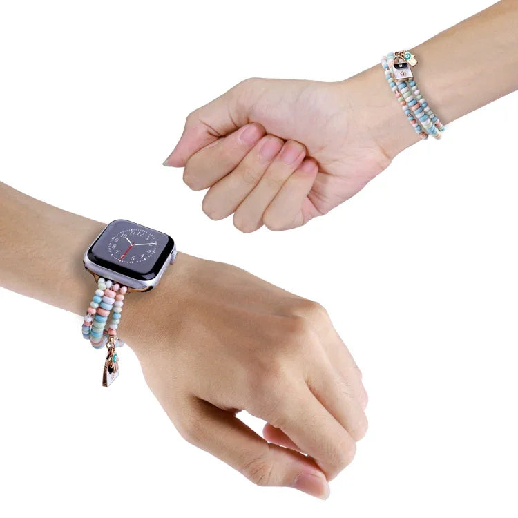 3-reihiges Perlenarmband, für Apple Watch Ultra 49 mm / Serie 8 &amp; 7 45 mm, für Apple Watch Serie 8 &amp; 7 41 mm