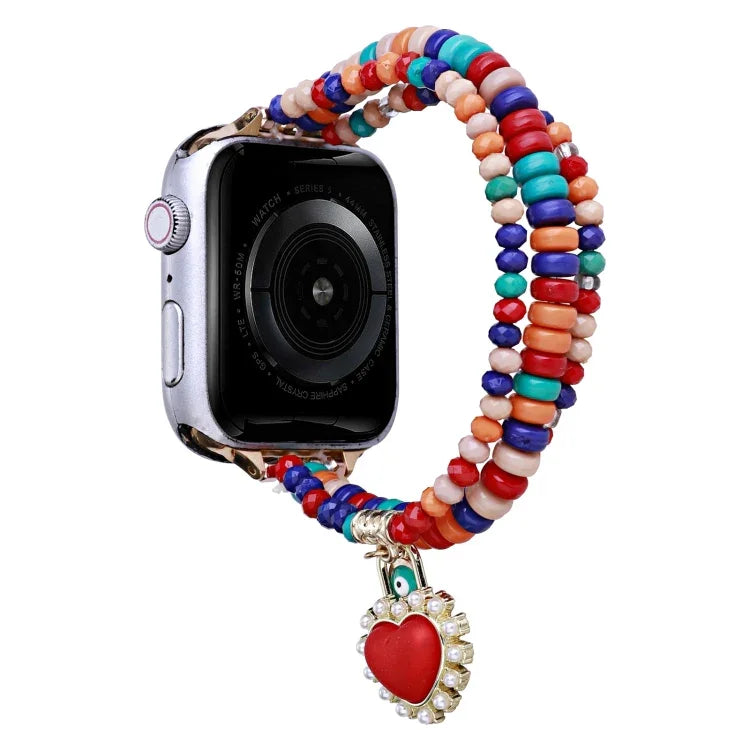 3-reihiges Perlenarmband, für Apple Watch Ultra 49 mm / Serie 8 &amp; 7 45 mm, für Apple Watch Serie 8 &amp; 7 41 mm