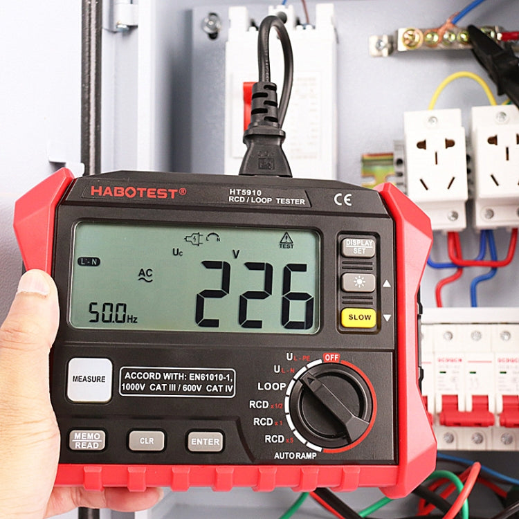 Leckage-Schalter & Schleifenwiderstand Tester, HT5910
