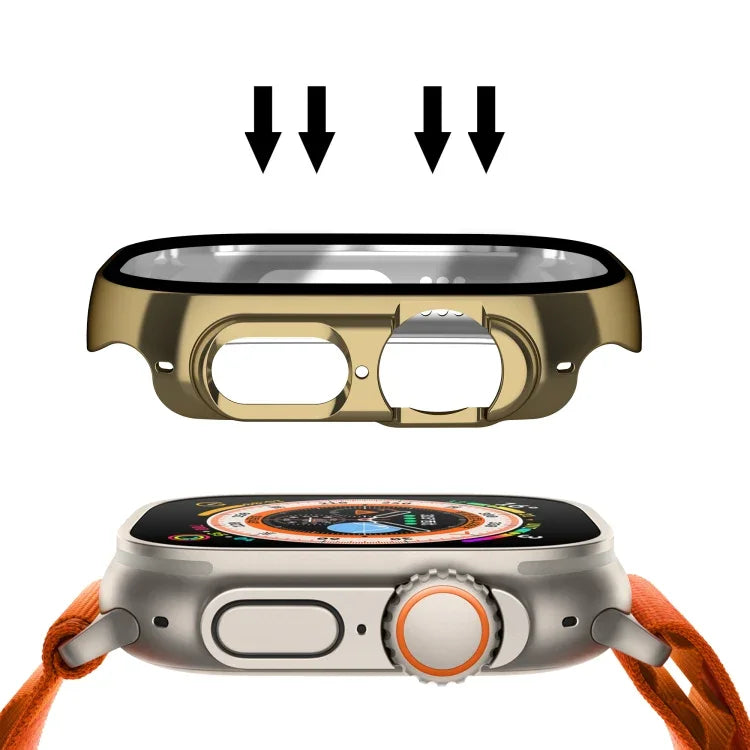 Integriertes Uhrengehäuse aus glänzend beschichtetem Polycarbonat-Sicherheitsglas, für Apple Watch Ultra 3 / 2 / 1 49 mm