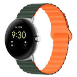 Reverse Buckle Magnetic Silicone Watch Band, For Google Pixel Watch 4 / 3 / 2 / 1 41mm