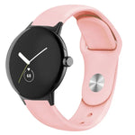 Silikon-Uhrenarmband mit umgekehrter Dornschließe in Unifarbe, für Google Pixel Watch 4 / 3 / 2 / 1 (41 mm)