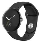 Silikon-Uhrenarmband mit umgekehrter Dornschließe in Unifarbe, für Google Pixel Watch 4 / 3 / 2 / 1 (41 mm)