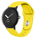 Silikon-Uhrenarmband mit umgekehrter Dornschließe in Unifarbe, für Google Pixel Watch 4 / 3 / 2 / 1 (41 mm)
