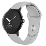 Silikon-Uhrenarmband mit umgekehrter Dornschließe in Unifarbe, für Google Pixel Watch 4 / 3 / 2 / 1 (41 mm)