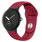 Silikon-Uhrenarmband mit umgekehrter Dornschließe in Unifarbe, für Google Pixel Watch 4 / 3 / 2 / 1 (41 mm)