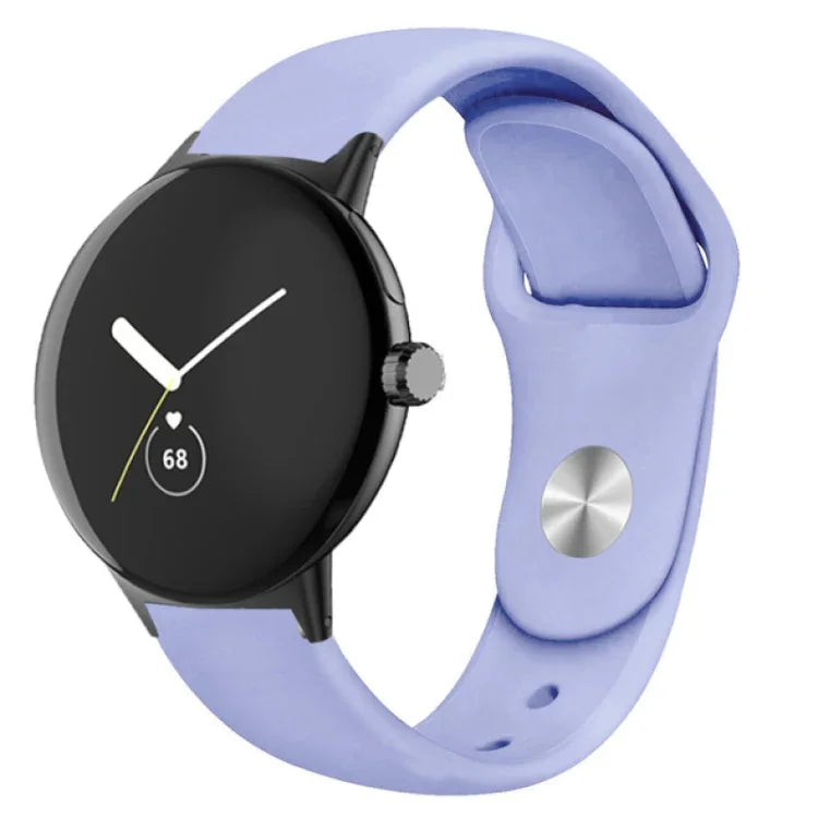 Silikon-Uhrenarmband mit umgekehrter Dornschließe in Unifarbe, für Google Pixel Watch 4 / 3 / 2 / 1 (41 mm)