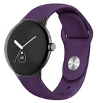 Silikon-Uhrenarmband mit umgekehrter Dornschließe in Unifarbe, für Google Pixel Watch 4 / 3 / 2 / 1 (41 mm)