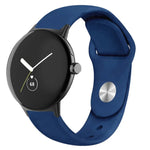 Silikon-Uhrenarmband mit umgekehrter Dornschließe in Unifarbe, für Google Pixel Watch 4 / 3 / 2 / 1 (41 mm)