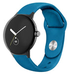 Silikon-Uhrenarmband mit umgekehrter Dornschließe in Unifarbe, für Google Pixel Watch 4 / 3 / 2 / 1 (41 mm)