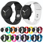 Silikon-Uhrenarmband mit umgekehrter Dornschließe in Unifarbe, für Google Pixel Watch 4 / 3 / 2 / 1 (41 mm)