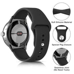 Silikon-Uhrenarmband mit umgekehrter Dornschließe in Unifarbe, für Google Pixel Watch 4 / 3 / 2 / 1 (41 mm)