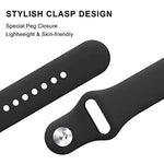 Silikon-Uhrenarmband mit umgekehrter Dornschließe in Unifarbe, für Google Pixel Watch 4 / 3 / 2 / 1 (41 mm)