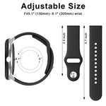 Silikon-Uhrenarmband mit umgekehrter Dornschließe in Unifarbe, für Google Pixel Watch 4 / 3 / 2 / 1 (41 mm)