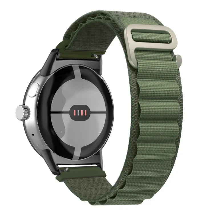 Schwarzes Nylon-Armband mit Verbindungsstück, passend für Google Pixel Watch 4 / 3 / 2 / 1 (41 mm)