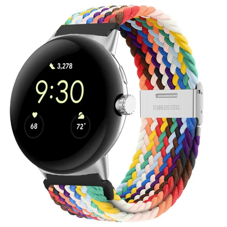 Nylon-Uhrenarmband mit Metallschnalle, passend für Google Pixel Watch 4 / 3 / 2 / 1 (41 mm)