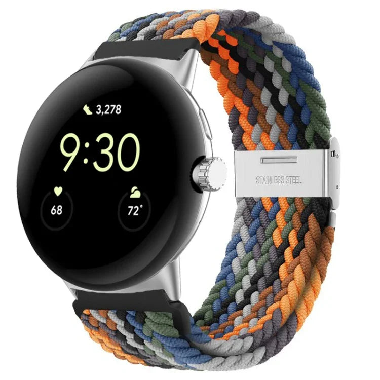 Nylon-Uhrenarmband mit Metallschnalle, passend für Google Pixel Watch 4 / 3 / 2 / 1 (41 mm)