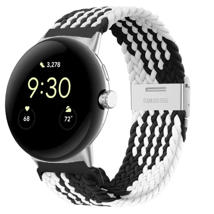 Nylon-Uhrenarmband mit Metallschnalle, passend für Google Pixel Watch 4 / 3 / 2 / 1 (41 mm)
