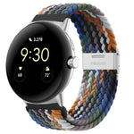 Nylon-Uhrenarmband mit Metallschnalle, passend für Google Pixel Watch 4 / 3 / 2 / 1 (41 mm)