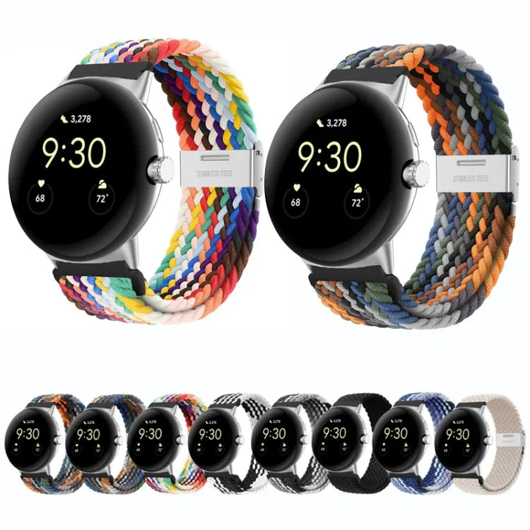 Nylon-Uhrenarmband mit Metallschnalle, passend für Google Pixel Watch 4 / 3 / 2 / 1 (41 mm)