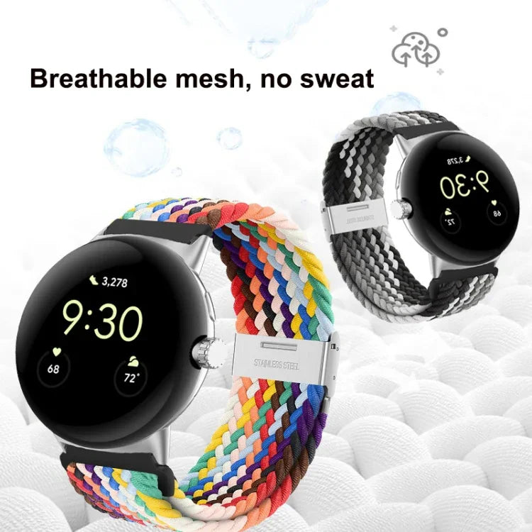 Nylon-Uhrenarmband mit Metallschnalle, passend für Google Pixel Watch 4 / 3 / 2 / 1 (41 mm)