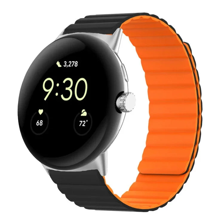 Zweiteiliges magnetisches Silikon-Uhrenarmband, für Google Pixel Watch 4 / 3 / 2 / 1 41 mm