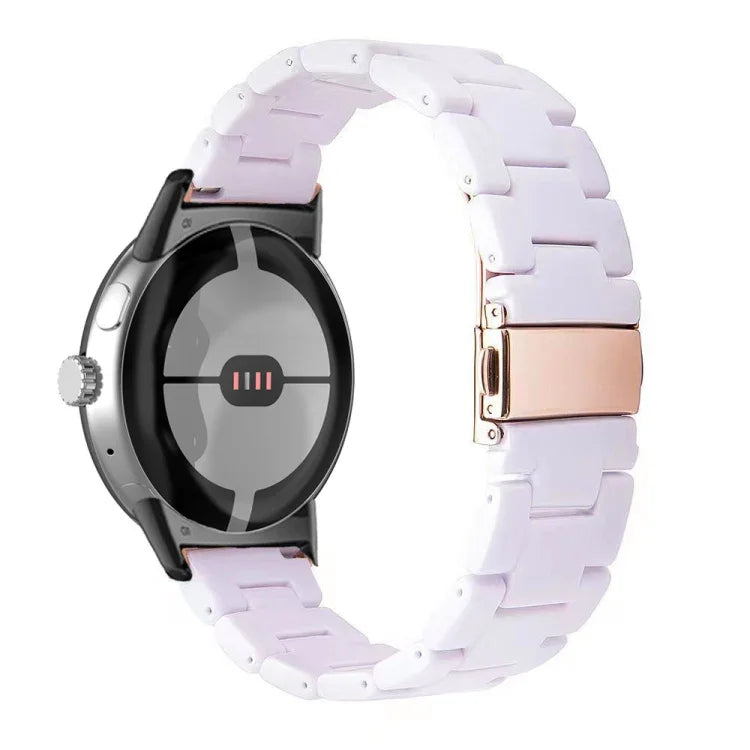 Dreireihiges Uhrenarmband aus Kunstharz, für Google Pixel Watch 4 / 3 / 2 / 1 (41 mm)