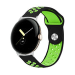 Zweifarbiges Silikon-Uhrenarmband mit umgekehrter Dornschließe, für Google Pixel Watch 4 / 3 / 2 / 1 (41 mm)