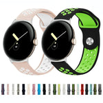 Zweifarbiges Silikon-Uhrenarmband mit umgekehrter Dornschließe, für Google Pixel Watch 4 / 3 / 2 / 1 (41 mm)