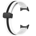 Zweifarbiges Silikon-Uhrenarmband mit Faltschließe, für Google Pixel Watch 4 / 3 / 2 / 1 (41 mm)