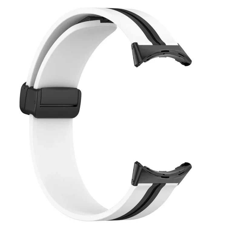 Zweifarbiges Silikon-Uhrenarmband mit Faltschließe, für Google Pixel Watch 4 / 3 / 2 / 1 (41 mm)