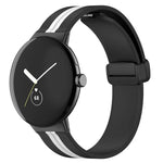 Zweifarbiges Silikon-Uhrenarmband mit Faltschließe, für Google Pixel Watch 4 / 3 / 2 / 1 (41 mm)