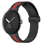 Zweifarbiges Silikon-Uhrenarmband mit Faltschließe, für Google Pixel Watch 4 / 3 / 2 / 1 (41 mm)