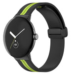 Zweifarbiges Silikon-Uhrenarmband mit Faltschließe, für Google Pixel Watch 4 / 3 / 2 / 1 (41 mm)
