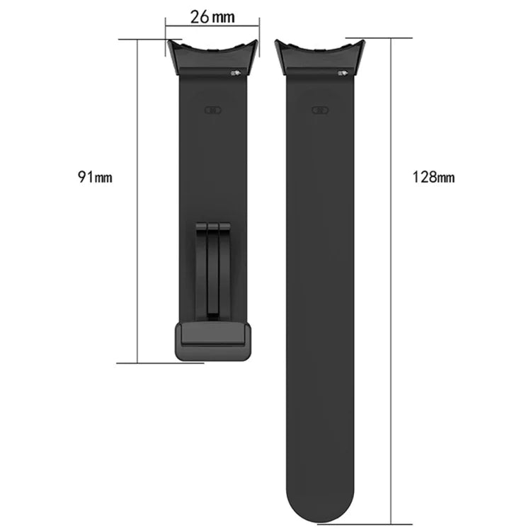 Zweifarbiges Silikon-Uhrenarmband mit Faltschließe, für Google Pixel Watch 4 / 3 / 2 / 1 (41 mm)