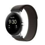 Nylon-Uhrenarmband mit Schlaufenverschluss, silberfarben, für Google Pixel Watch 4 / 3 / 2 / 1 (41 mm)