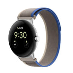 Nylon-Uhrenarmband mit Schlaufenverschluss, silberfarben, für Google Pixel Watch 4 / 3 / 2 / 1 (41 mm)