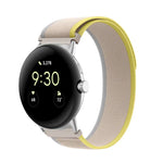 Nylon-Uhrenarmband mit Schlaufenverschluss, silberfarben, für Google Pixel Watch 4 / 3 / 2 / 1 (41 mm)