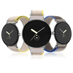 Nylon-Uhrenarmband mit Schlaufenverschluss, silberfarben, für Google Pixel Watch 4 / 3 / 2 / 1 (41 mm)