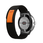 Schwarzes Nylon-Uhrenarmband mit Schlaufenverschluss, passend für Google Pixel Watch 4 / 3 / 2 / 1 (41 mm)