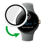 Integrierte Schutzhülle aus mattiertem Polycarbonat-Rahmen und gehärteter Folie für Google Pixel Watch
