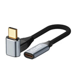 Für Steam Deck Gen 100W USB-C/Type-C Stecker auf USB-C/Type-C Buchse Stereo gebogenes Verlängerungskabel, 0,5 m, 1 m, 1,5 m, 2 m, 3 m