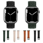 Echtes Lederarmband mit Rautenmuster für Apple Watch Series 8 &amp; 7 (41 mm), SE 2 &amp; 6, SE, 5 &amp; 4 (40 mm) und 3 &amp; 2 &amp; 1 (38 mm).