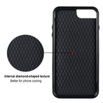 Rhombic PU Leather Phone Case with Ring Holder, For iPhone 7 Plus / 8 Plus