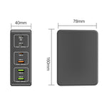 818H 120W Typ-C + USB 6-Port Desktop Schnellladegerät, US-Stecker, UK-Stecker, EU-Stecker, AU-Stecker