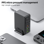 818H 120W Typ-C + USB 6-Port Desktop Schnellladegerät, US-Stecker, UK-Stecker, EU-Stecker, AU-Stecker