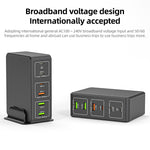 818H 120W Typ-C + USB 6-Port Desktop Schnellladegerät, US-Stecker, UK-Stecker, EU-Stecker, AU-Stecker
